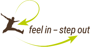 feel in – step out Logo